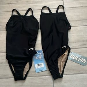Kids Black Dolphin athletic swimwear. NWT. Size 22 Youth